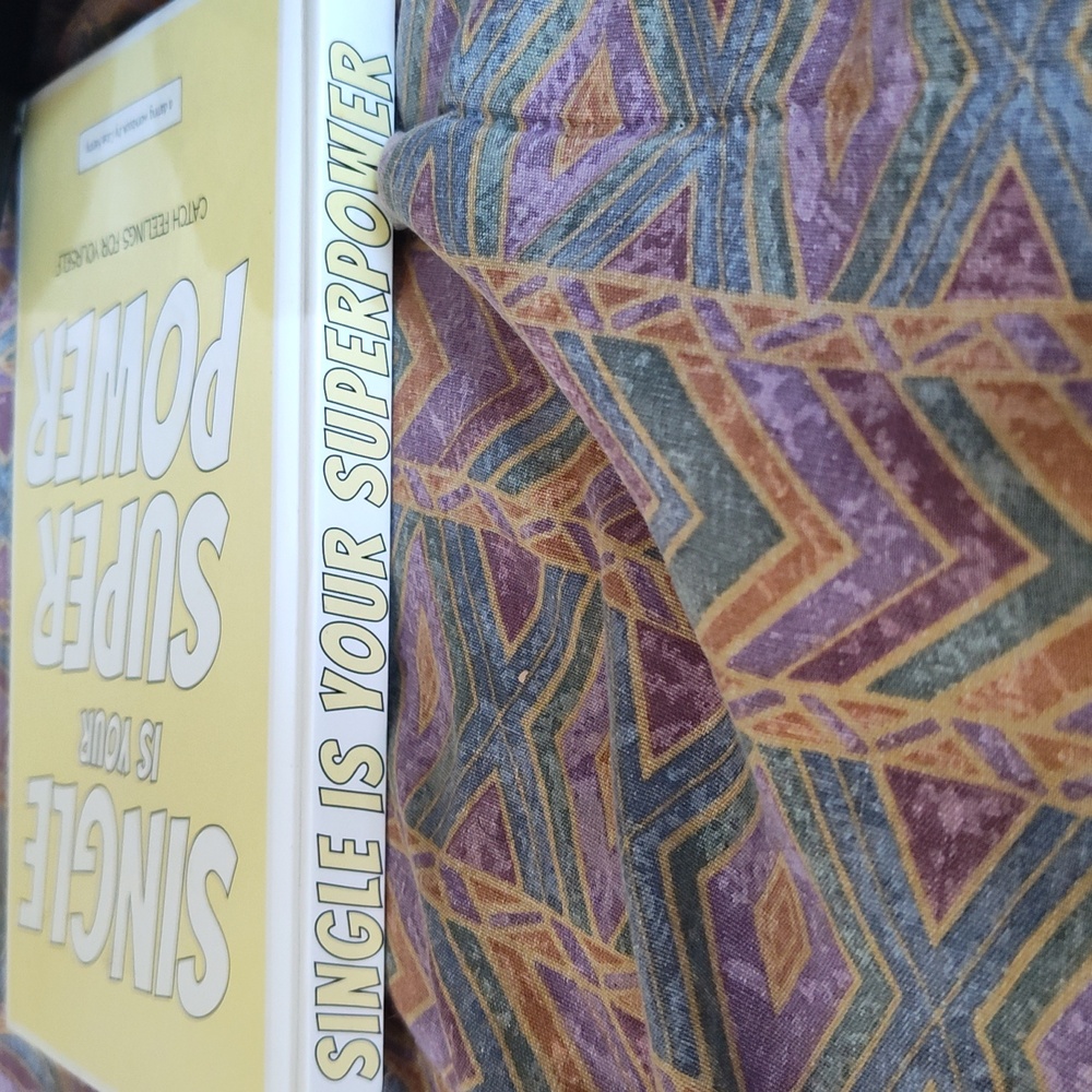 NWOT Yellow And White 'Single is Your Superpower' Party Book - Picture 2 of 5